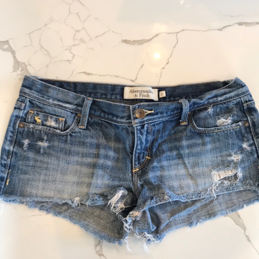Abercrombie & Fitch Distressed Jean Shorts